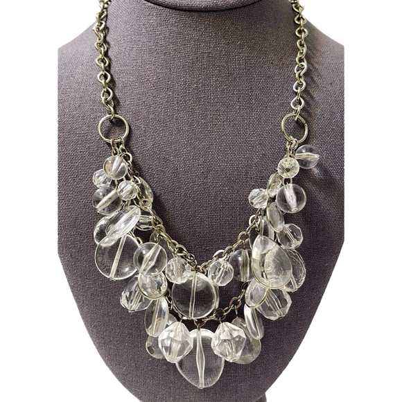 ❤️ Vintage Premier Designs ‘Crystal Clear’ Chandelier Statement Necklace - Picture 7 of 7